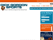 Tablet Screenshot of dickgordonsports.com